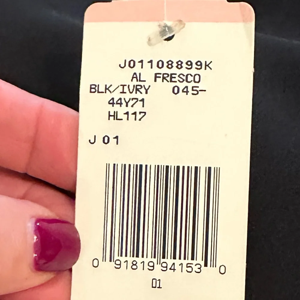 Evan-Picone Al Fresco Midi Dress Black/Ivory Size 10 NWT Classic Neutral Office - Picture 7 of 15